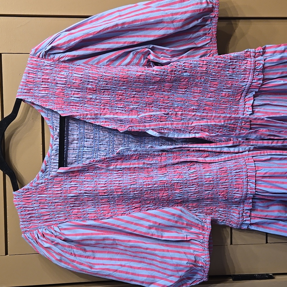 Damson Madder Bluebelle Shirred Mini Dress EU Size 20 /US 16 - Picture 10 of 13